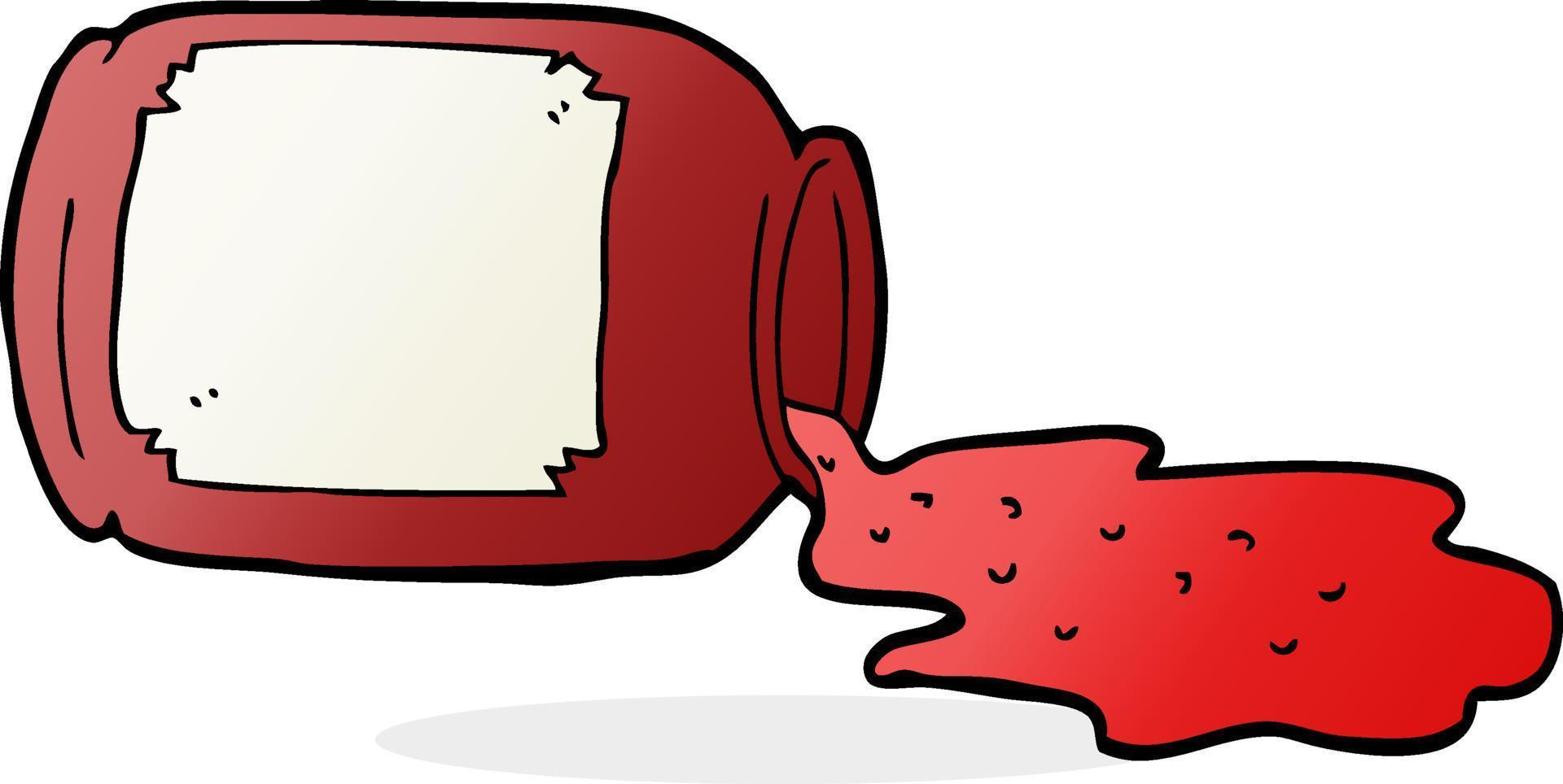 cartoon spilled jam vector