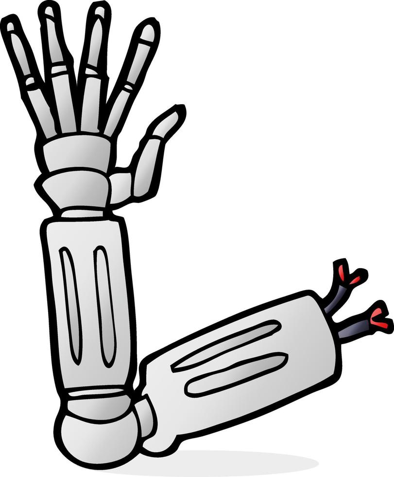 cartoon robot arm vector