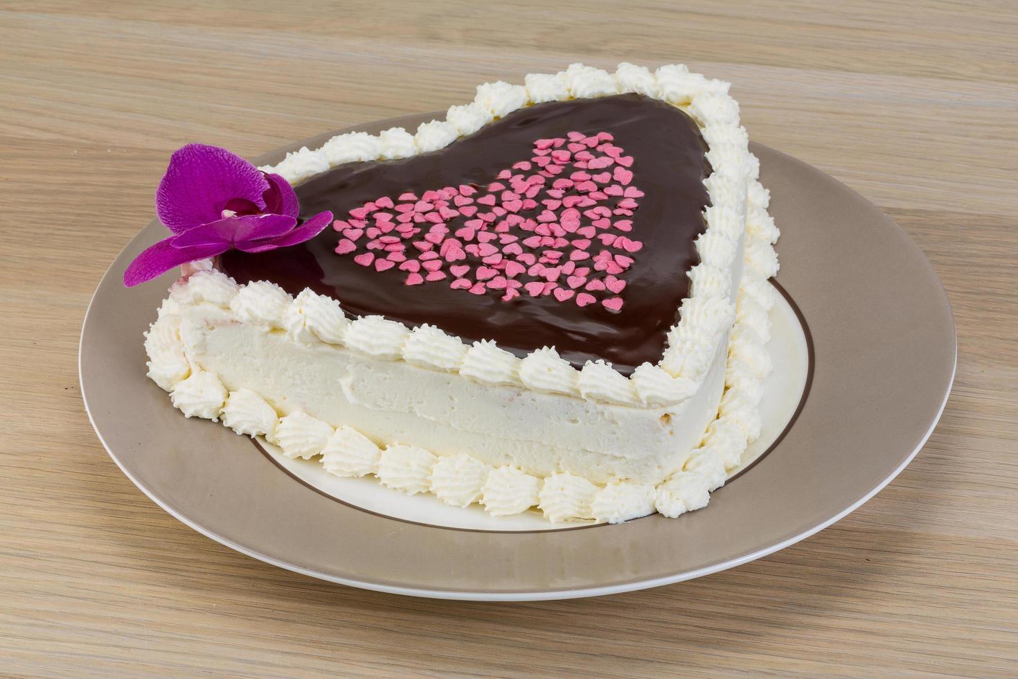 Chocolate icing cake photo