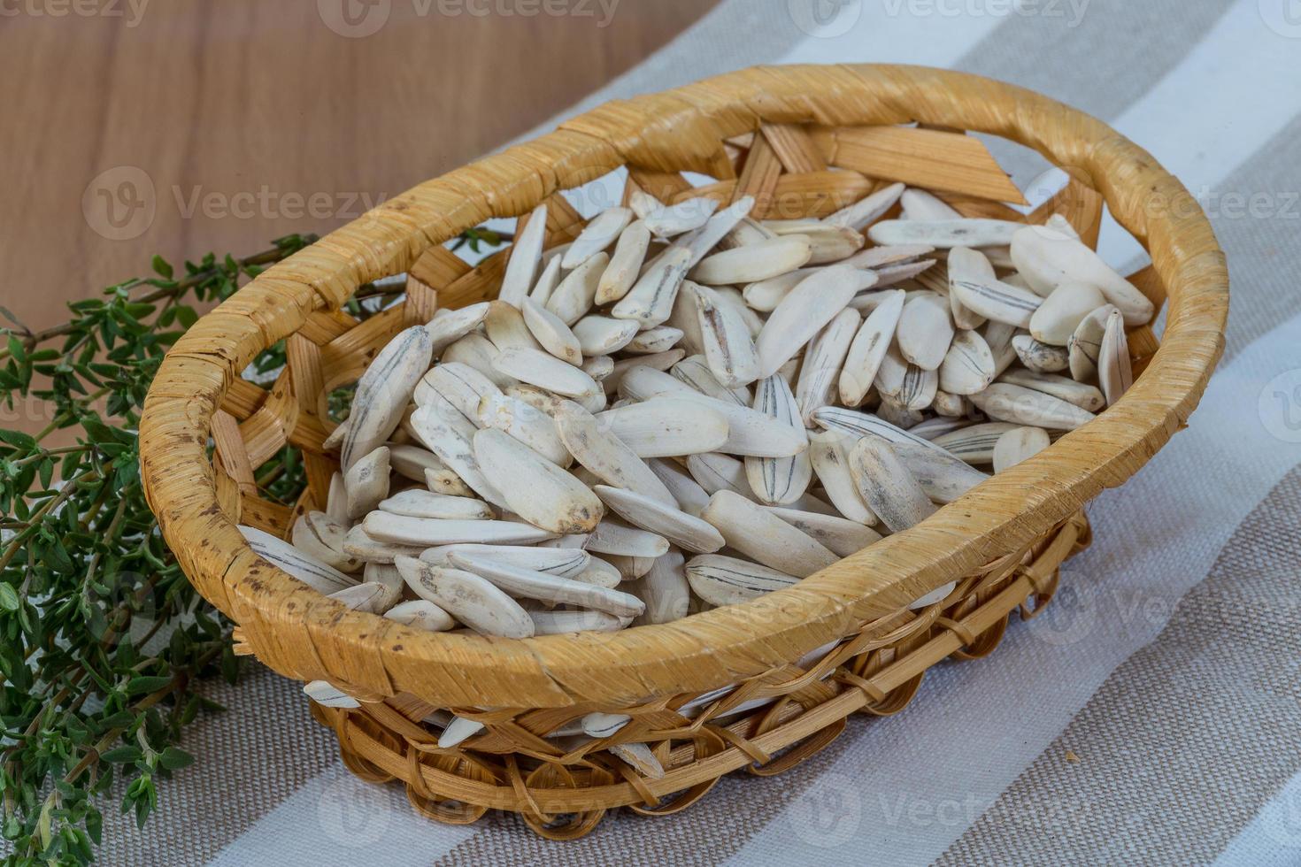 White sunflower seeds photo
