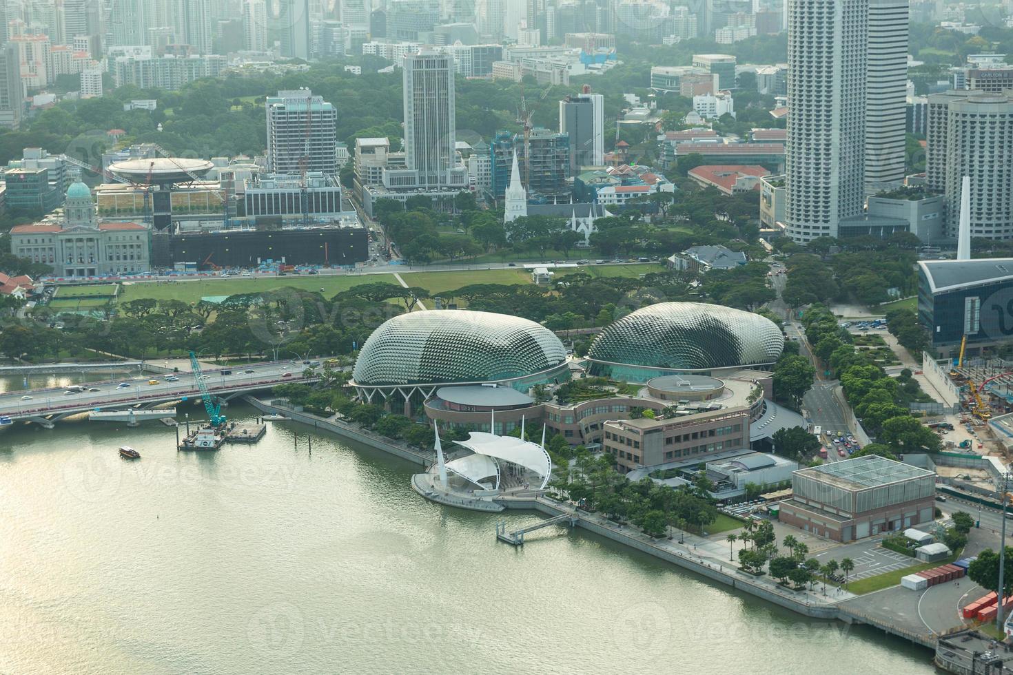 View of Singapore city skyline photo