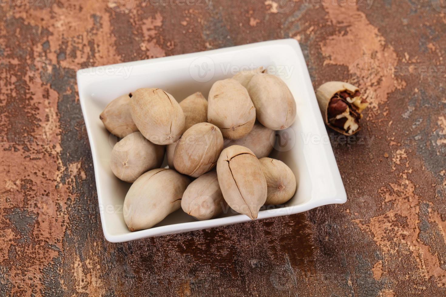 Pecan nuts heap photo