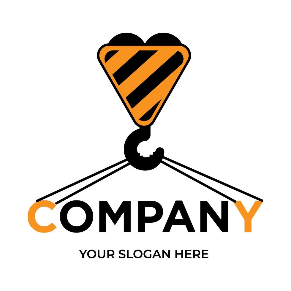 Excavator logo for construction company vector