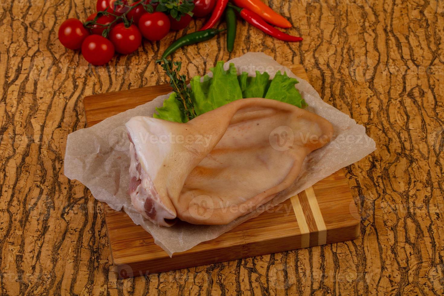 Raw pork ear 12284311 Stock Photo at Vecteezy