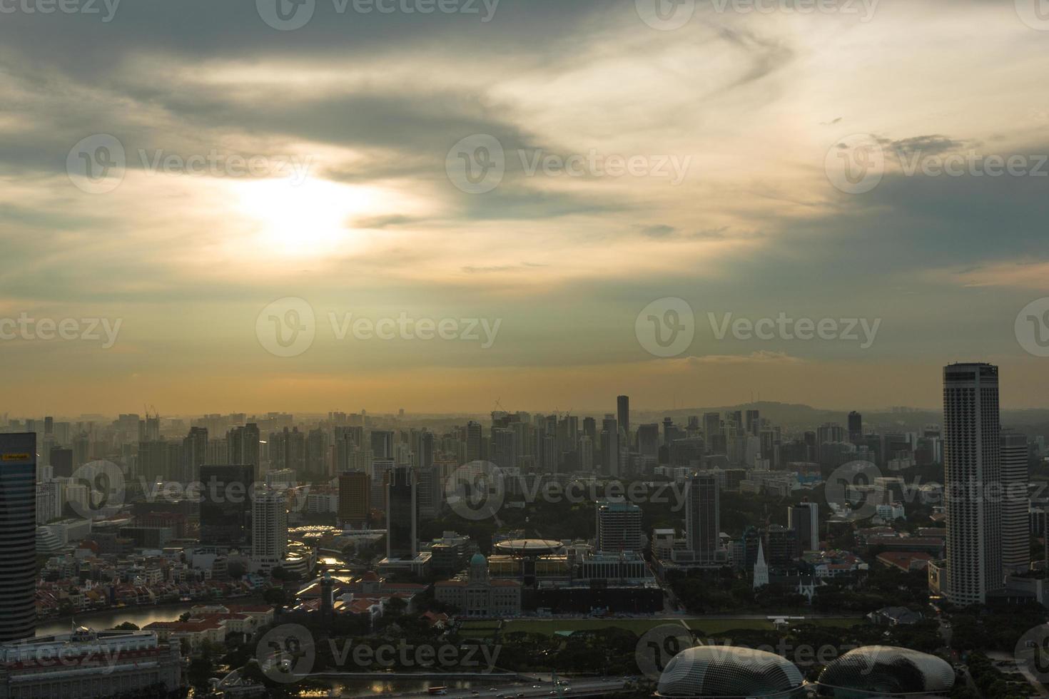View of Singapore city skyline photo