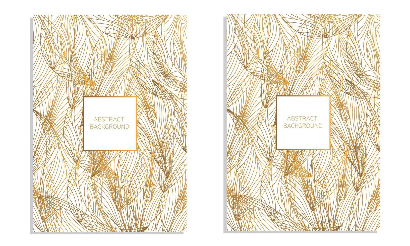 Abstract vector background with line art hand draw leaves for premium and luxury brand. Vector illustration