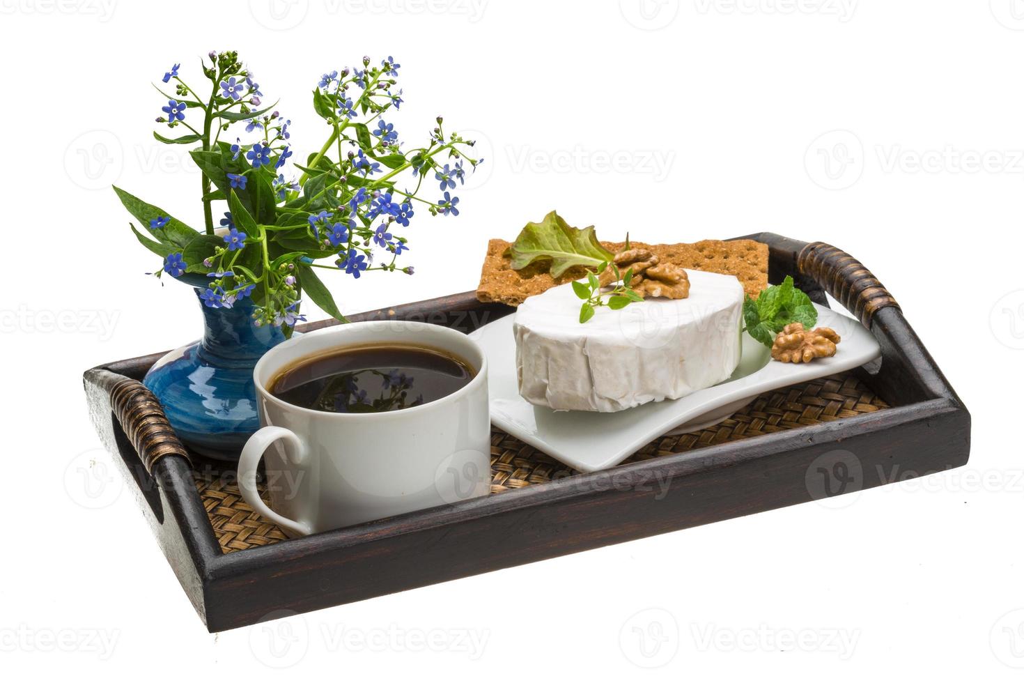 Breakfast with coffee, and cheese photo