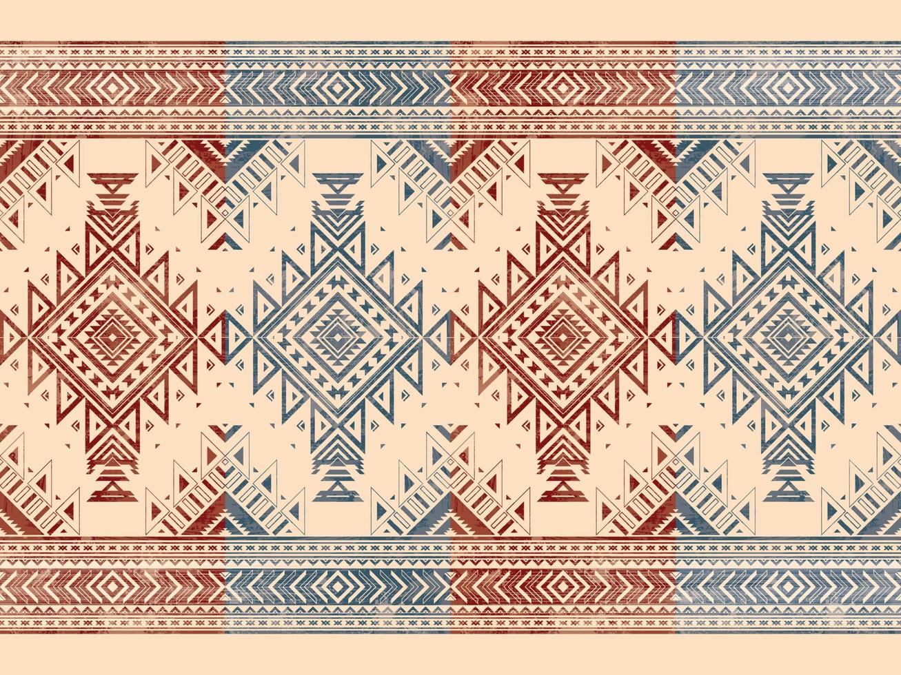 Native american indian ornament pattern geometric ethnic textile texture tribal aztec pattern navajo mexican fabric seamless Vector decoration fashion