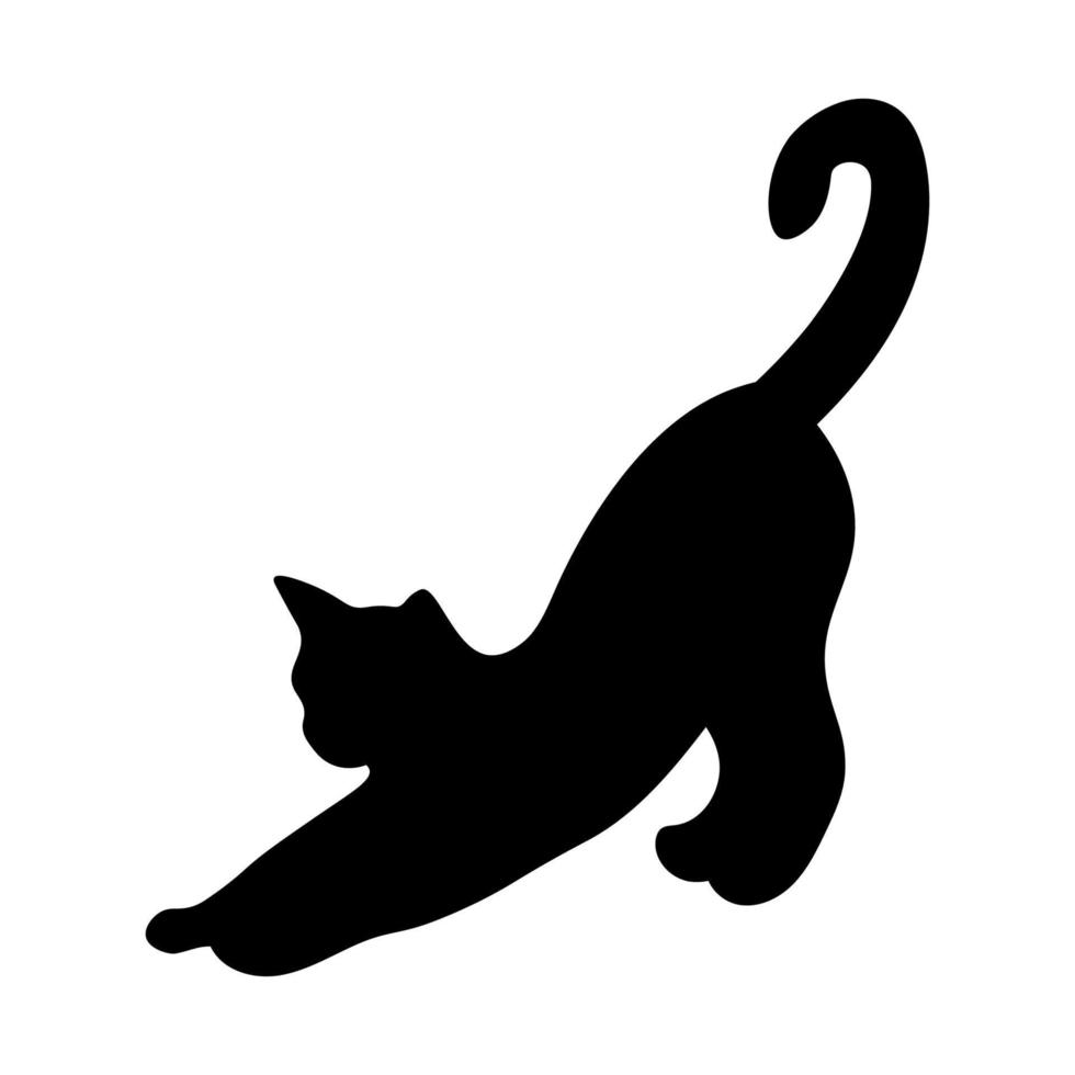 Black silhouette cat, great design for any purposes vector