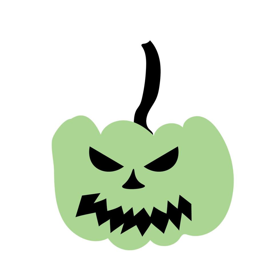 Autumn halloween scary pumpkin. Harvest season. vector