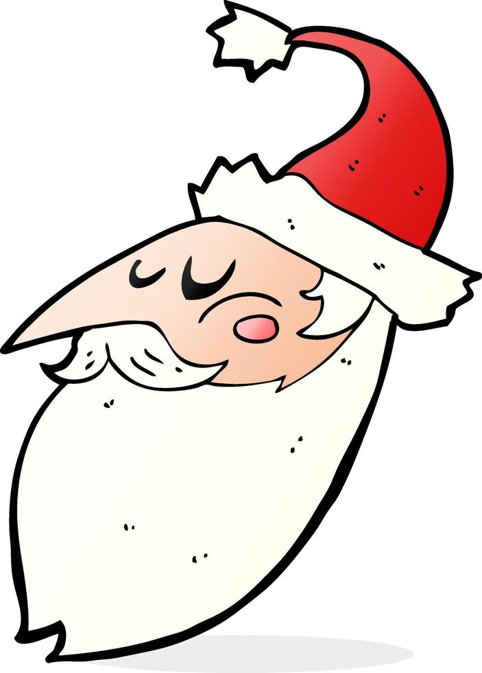 cartoon santa face vector