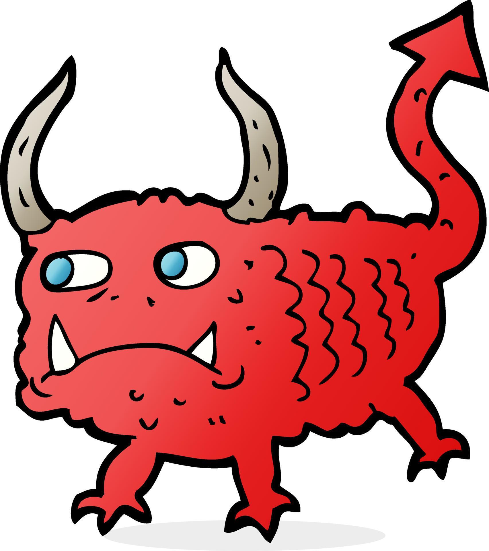cartoon little demon 12285801 Vector Art at Vecteezy