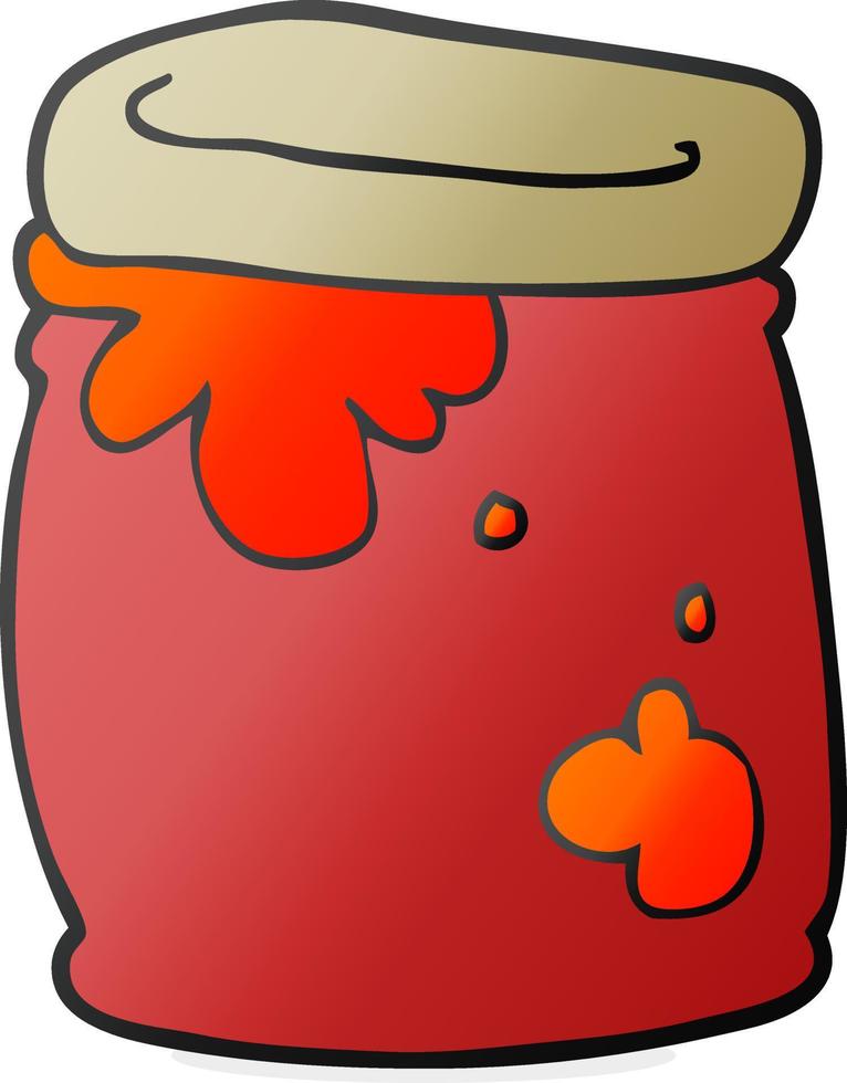 cartoon jar of jam vector