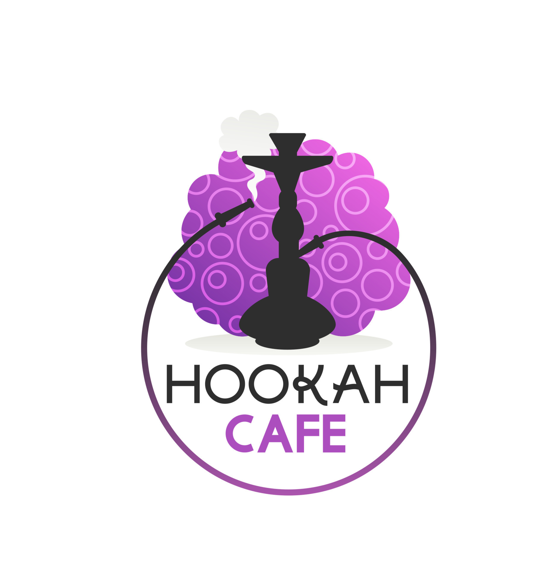 Hookah cafe vector icon of shisha lounge bar, club 12285831 Vector Art