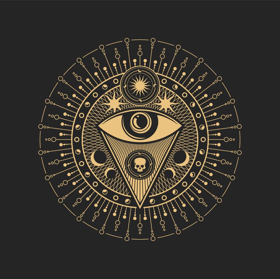 Esoteric occult symbol vector Eye of Providence