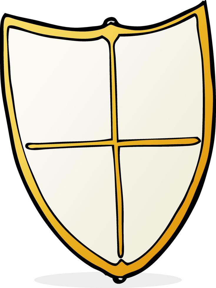 cartoon heraldic shield vector