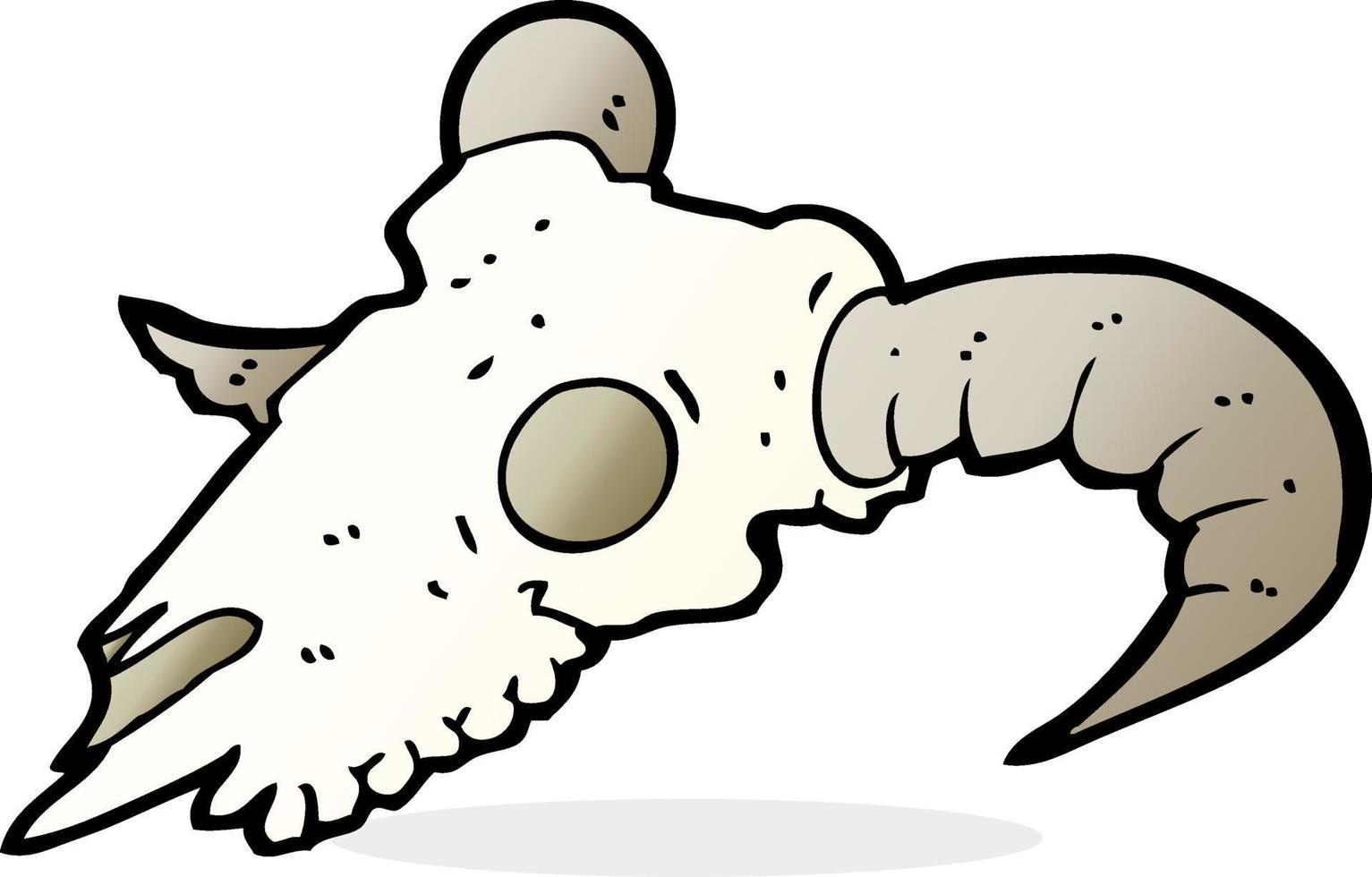 cráneo de carnero de dibujos animados vector