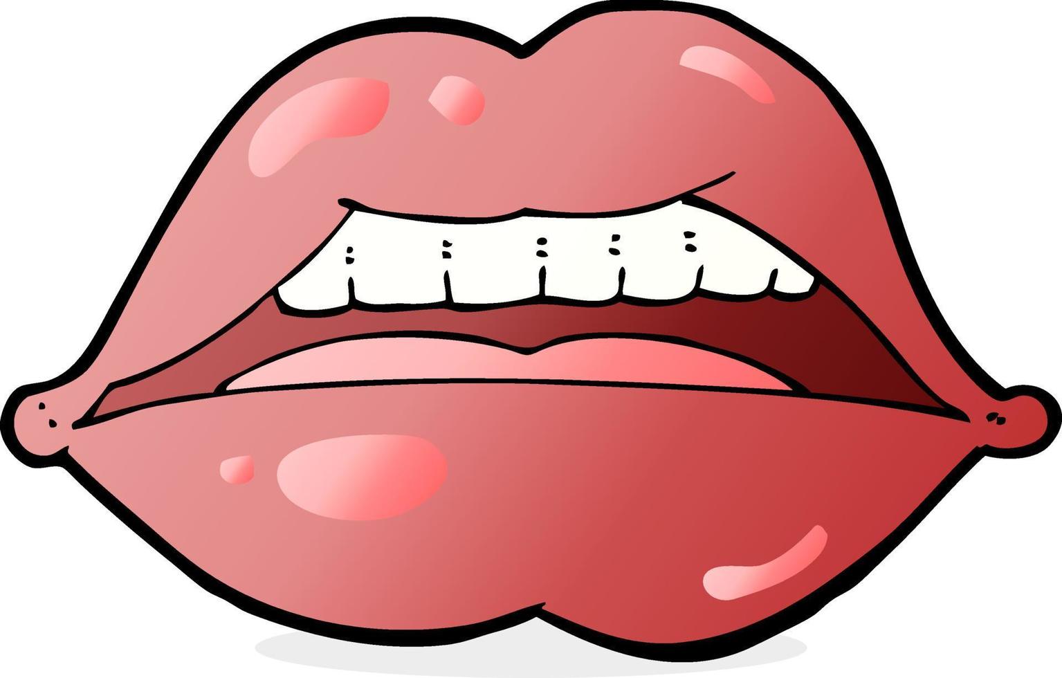 cartoon sexy lips symbol vector
