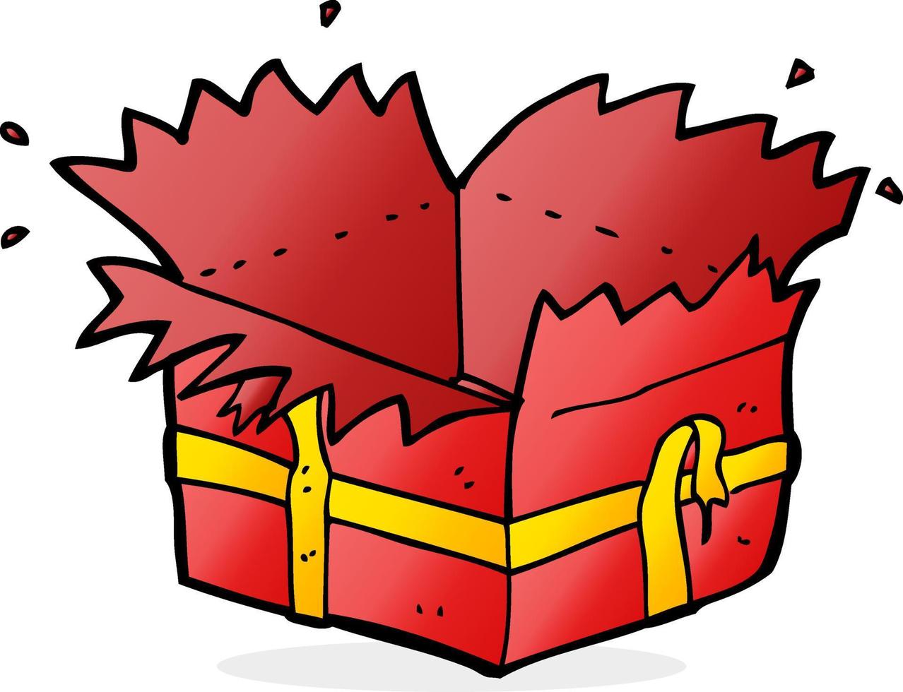 cartoon open present vector