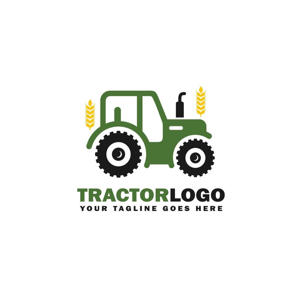 Farm logo. Tractor logo design vector