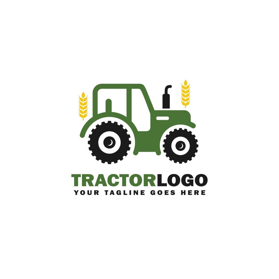 logotipo de la granja. vector de diseño de logotipo de tractor