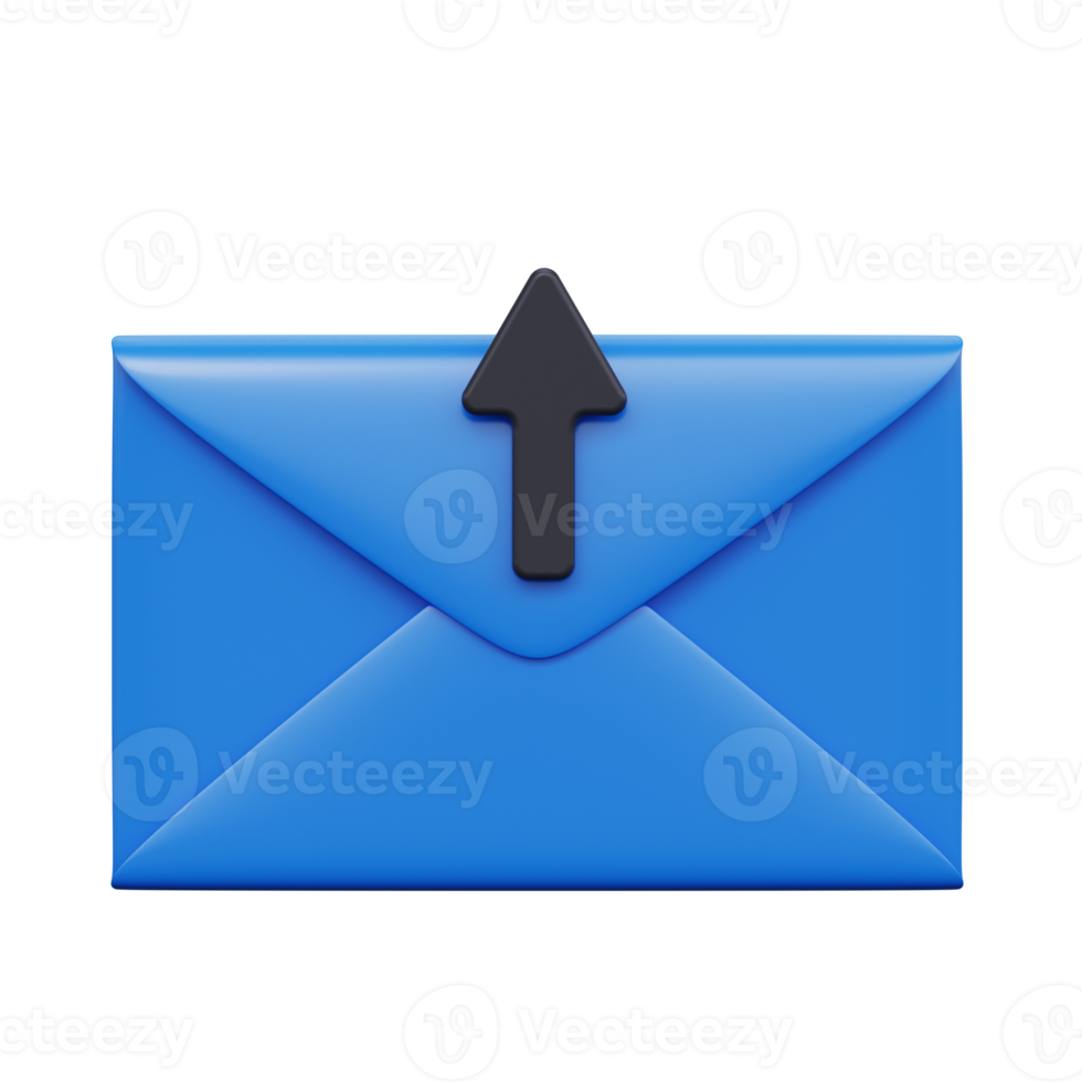 Sending email 3D render png