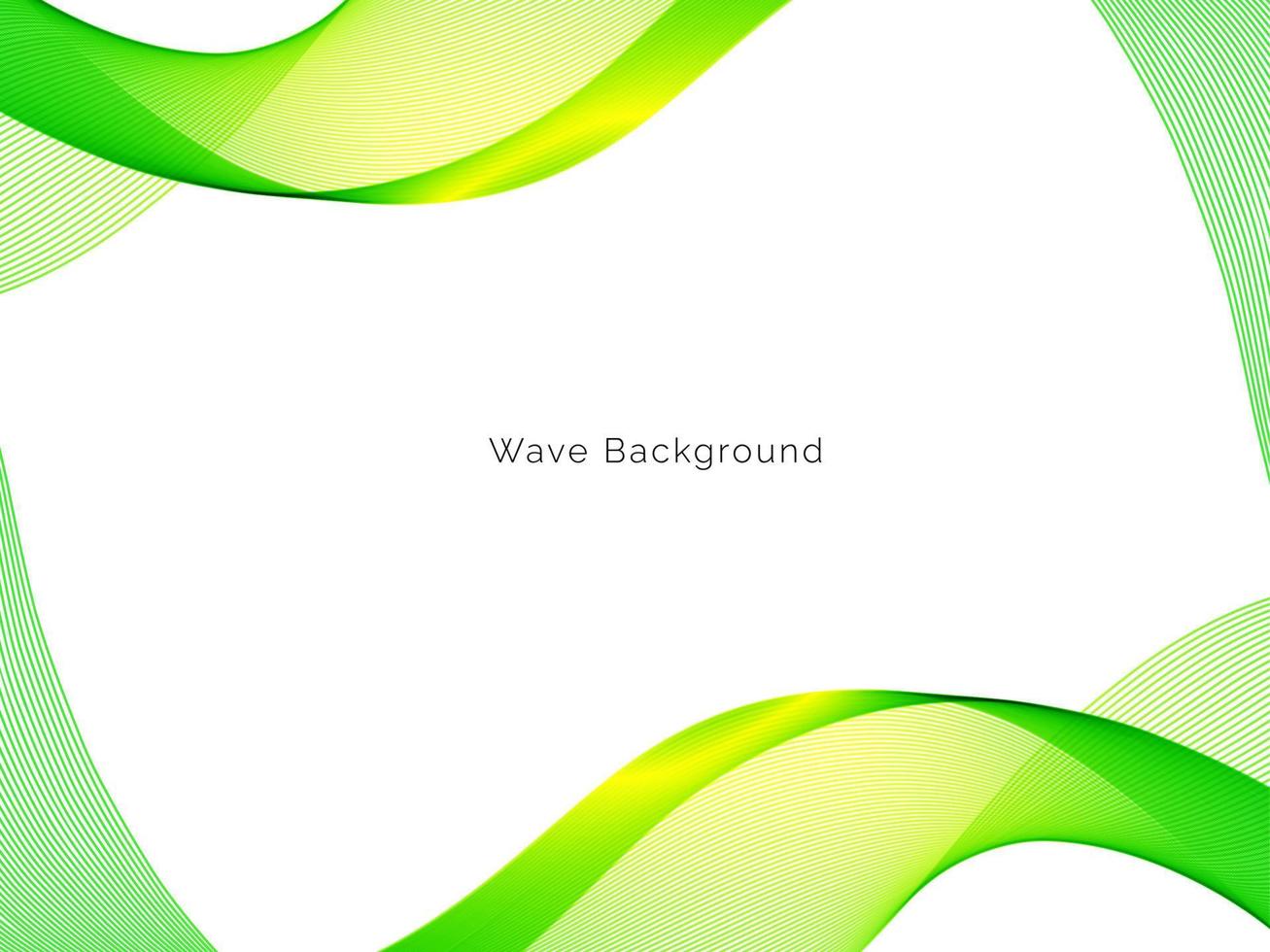 Abstract smooth green modern wave background vector