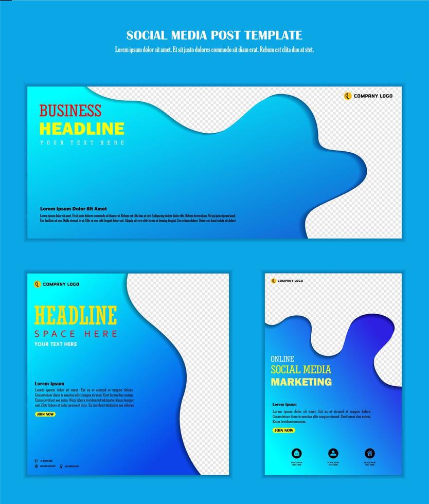 Abstract Background Social media post template modern design, for business digital marketing online, banner and poster vector