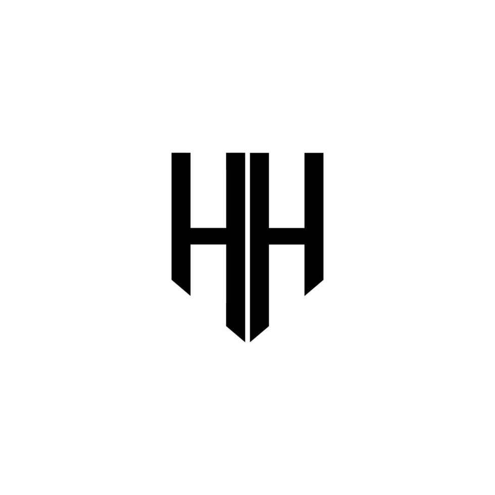 diseño del logotipo de la letra hh con fondo blanco en illustrator. logotipo vectorial, diseños de caligrafía para logotipo, afiche, invitación, etc. vector