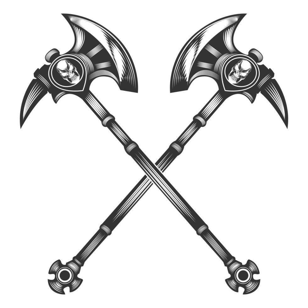 Axe on White Background. Vector illustration