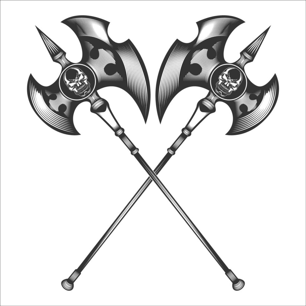 Axe on White Background. Vector illustration