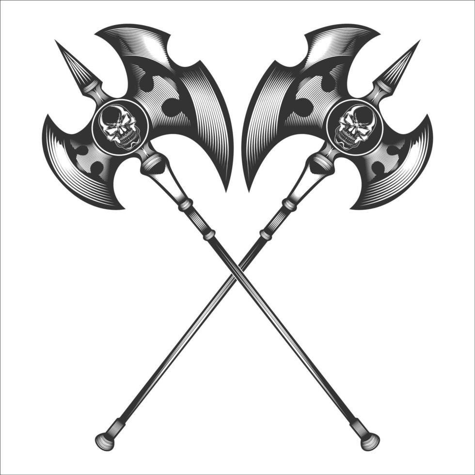 Axe on White Background. Vector illustration