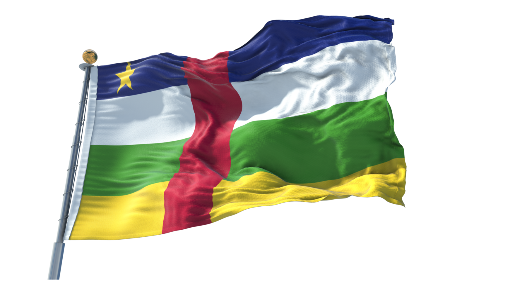 Central African Republic waving flag PNG