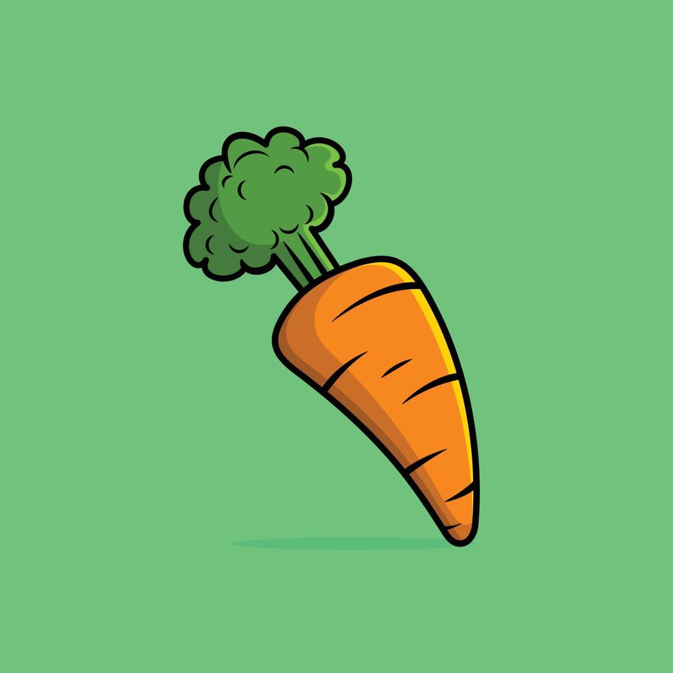 Carrot cartoon icon. Agriculture plant. Salad ingredient. Vegetable