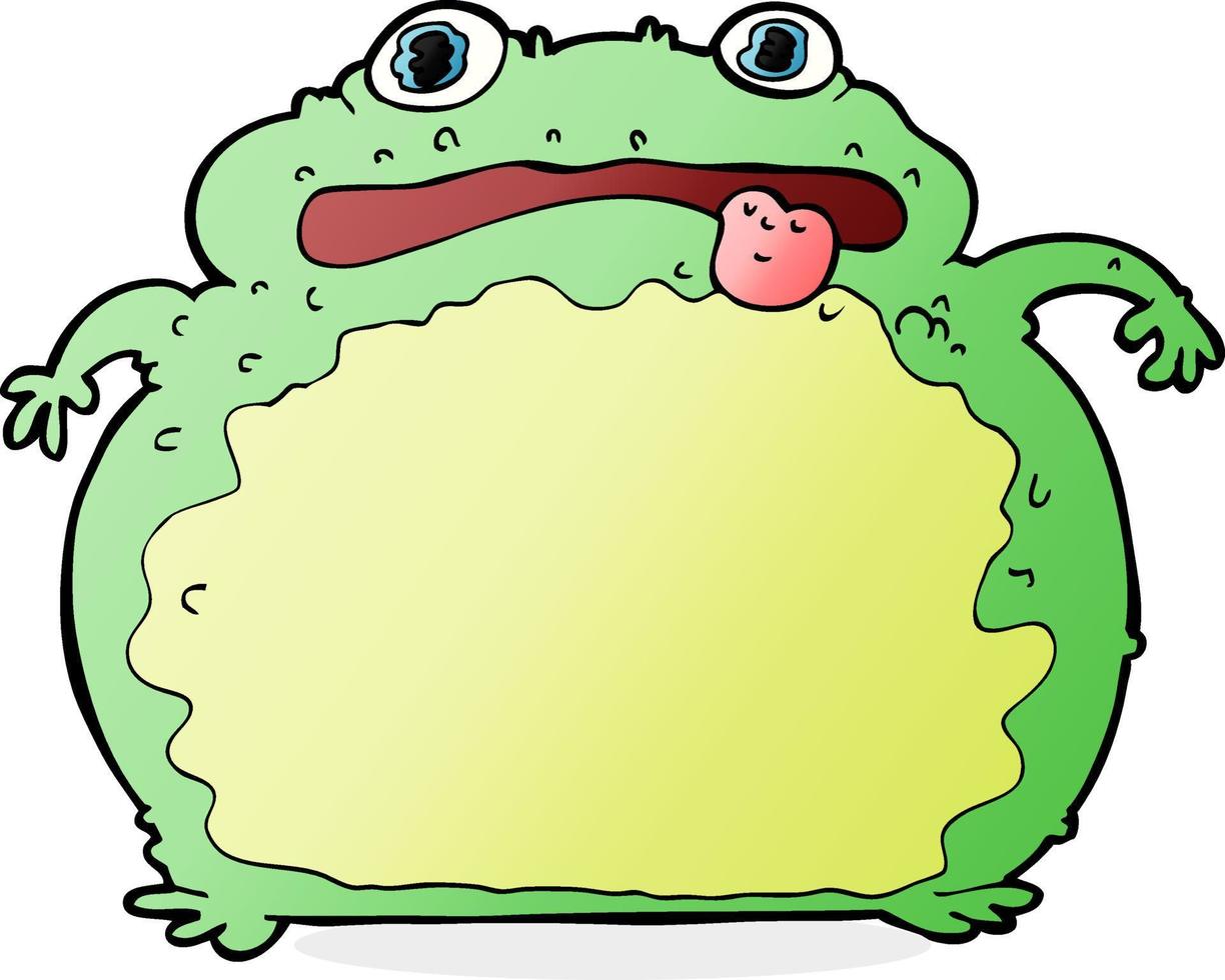 cartoon funny frog vector