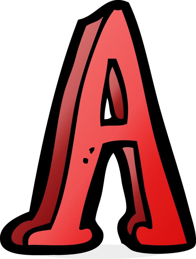 cartoon letter A vector