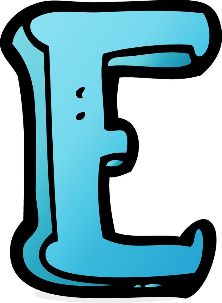 cartoon letter E vector