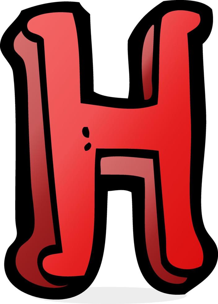 cartoon letter H vector