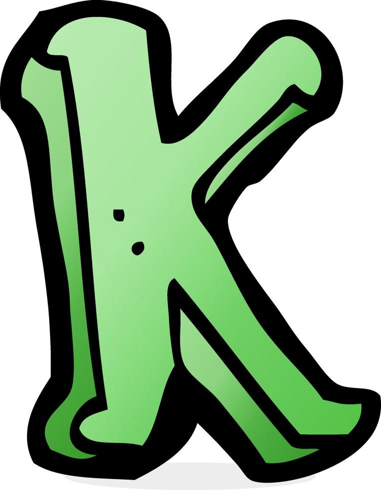cartoon letter K vector