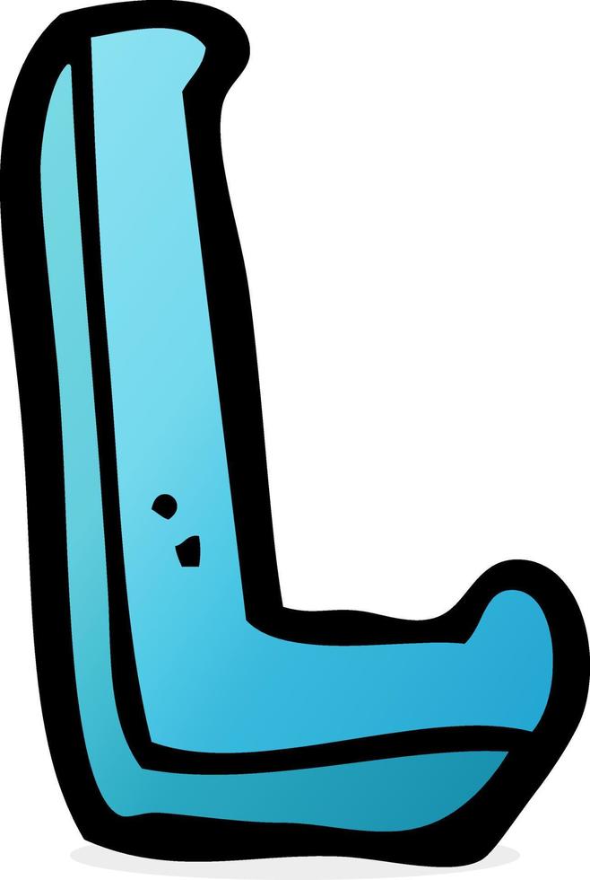 cartoon letter L vector