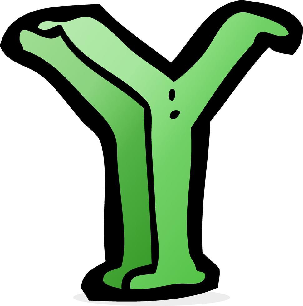 cartoon letter Y vector