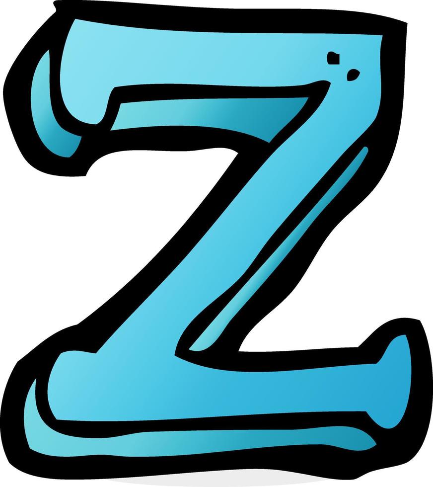 cartoon letter Z vector