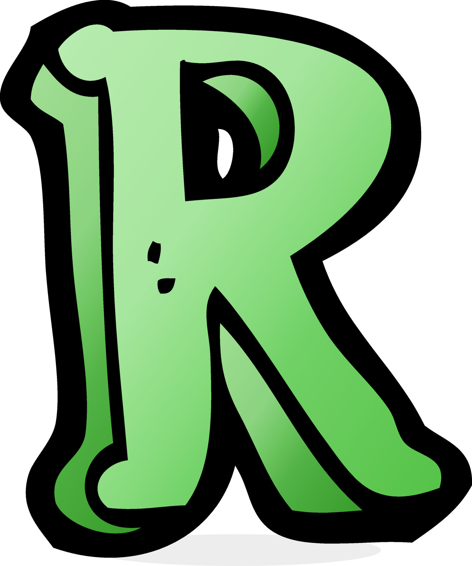 caricatura, letra r 12287051 Vector en Vecteezy