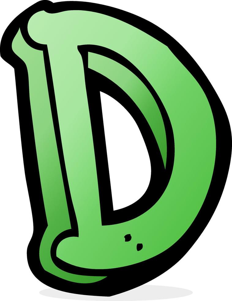 cartoon letter D vector