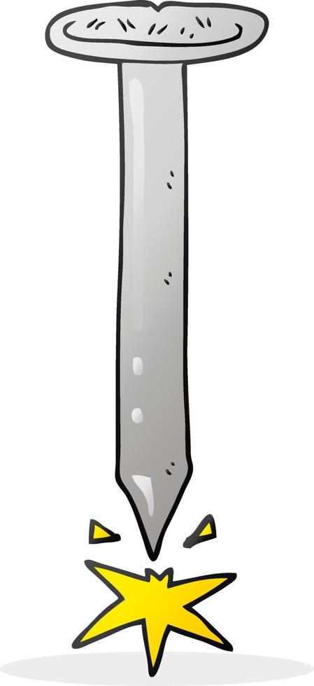 cartoon sharp nail vector