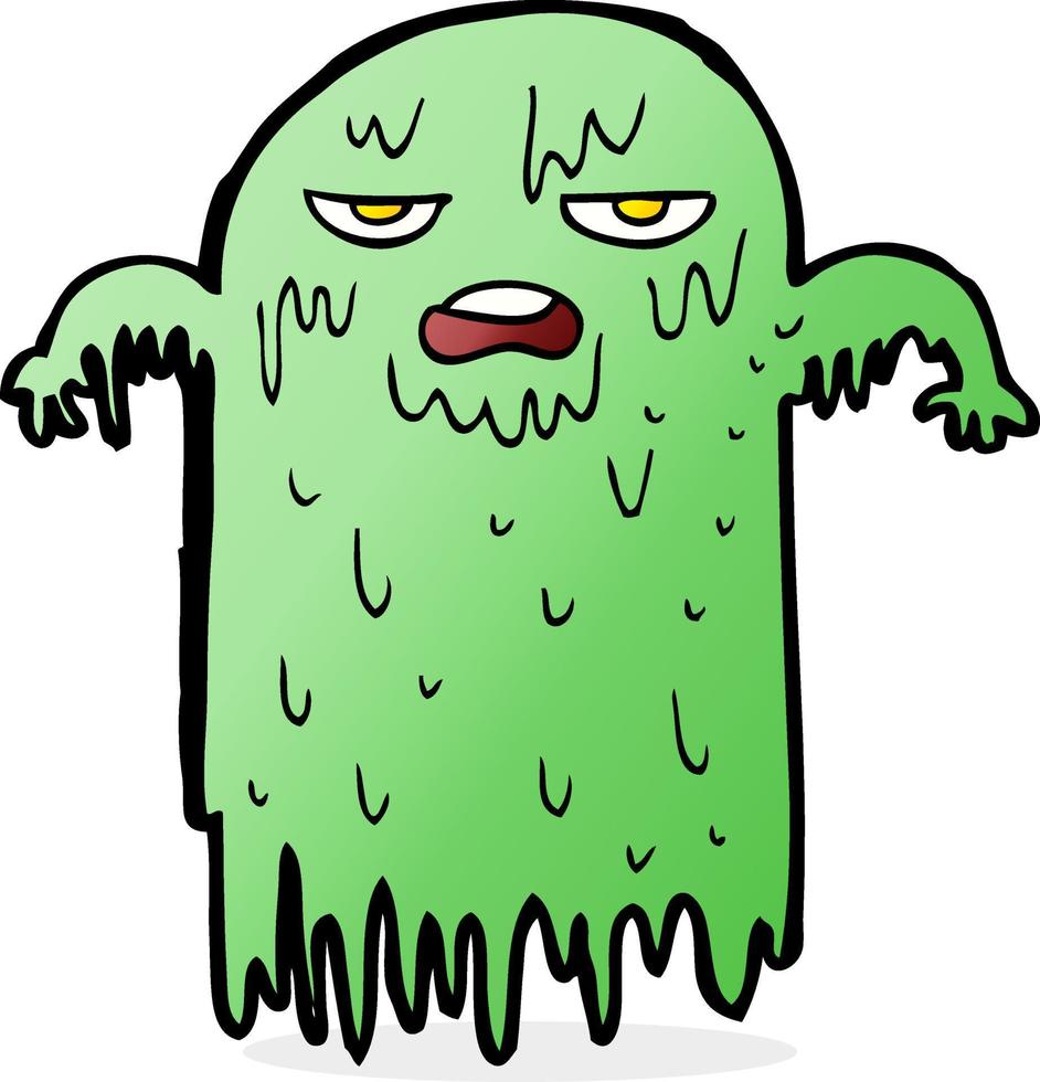 cartoon slimy ghost vector