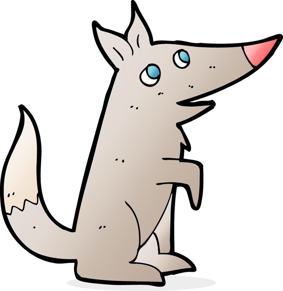 cartoon wolf cub vector