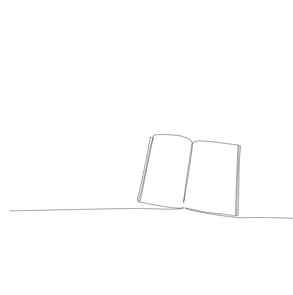 An open book, sheets of paper, a library, a diary. Vector stock illustration. Isolated on a white background.