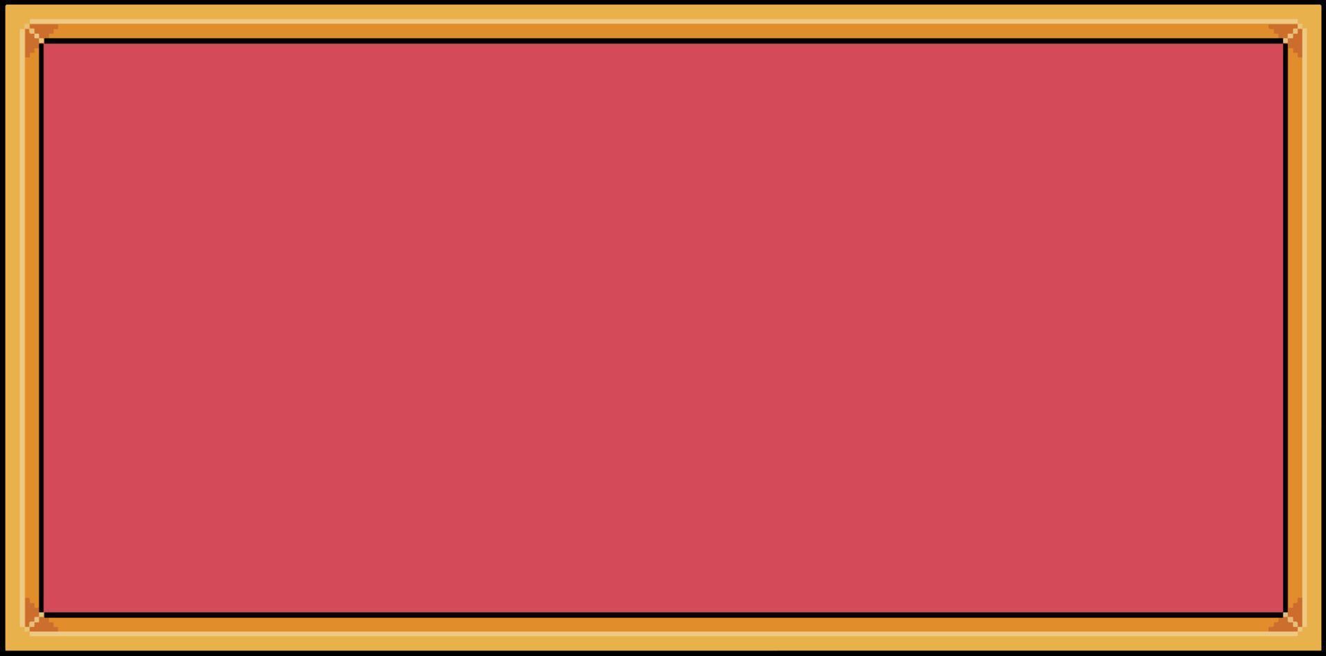 Pixel art red background with golden border vector for 8bit game