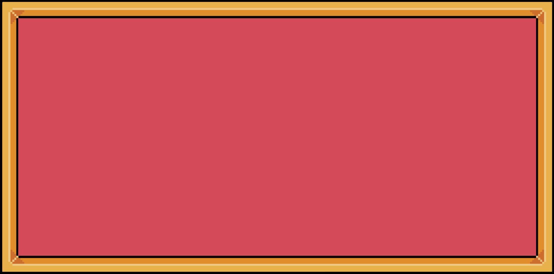 Pixel art red background with golden border vector for 8bit game